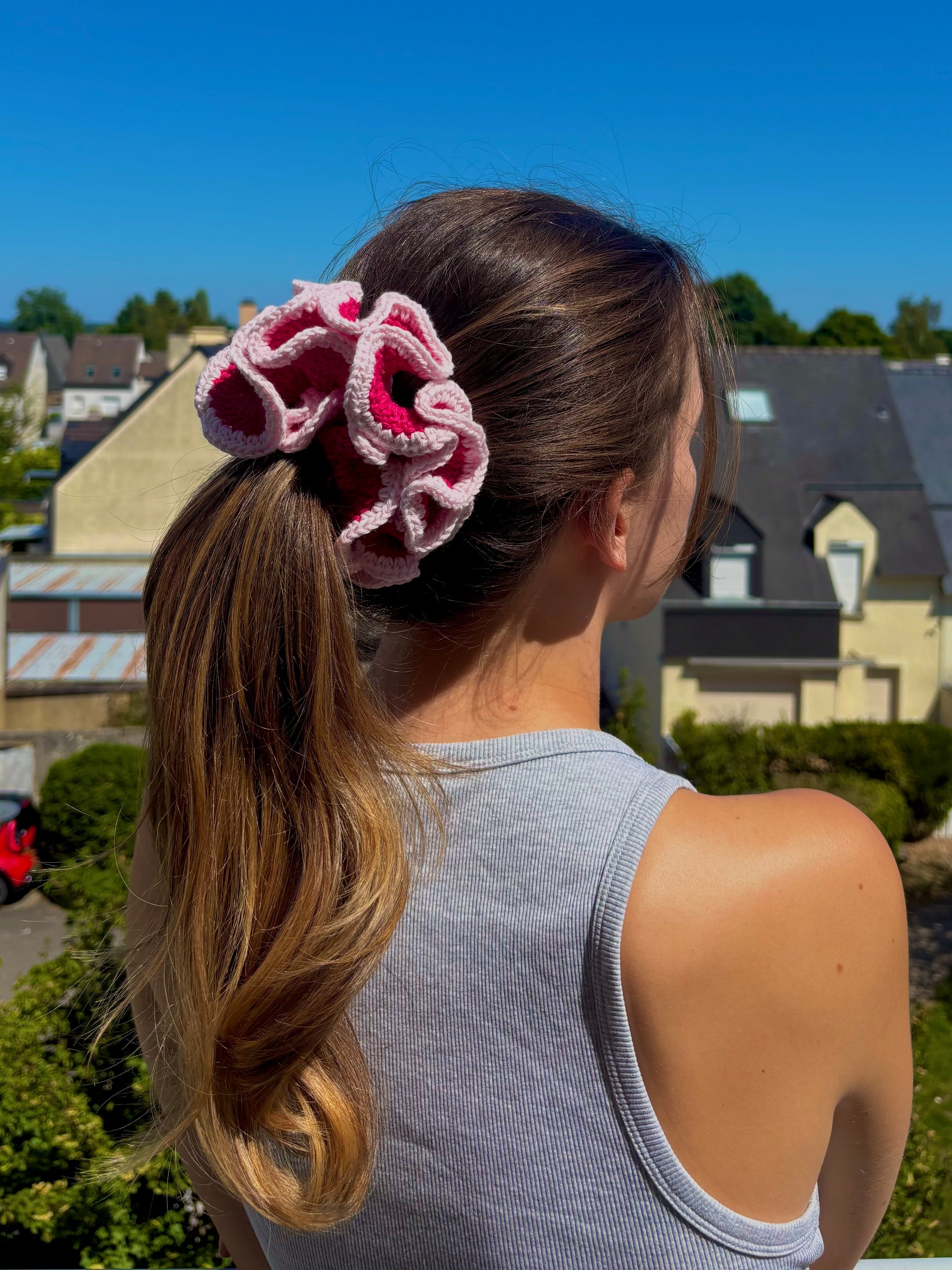 Chouchou XL - Rose Fuchsia / Rose Pastel