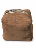 Trousse compatible Dyson Airwrap™ — Modèle Côtelé Cappuccino x Vichy Beige