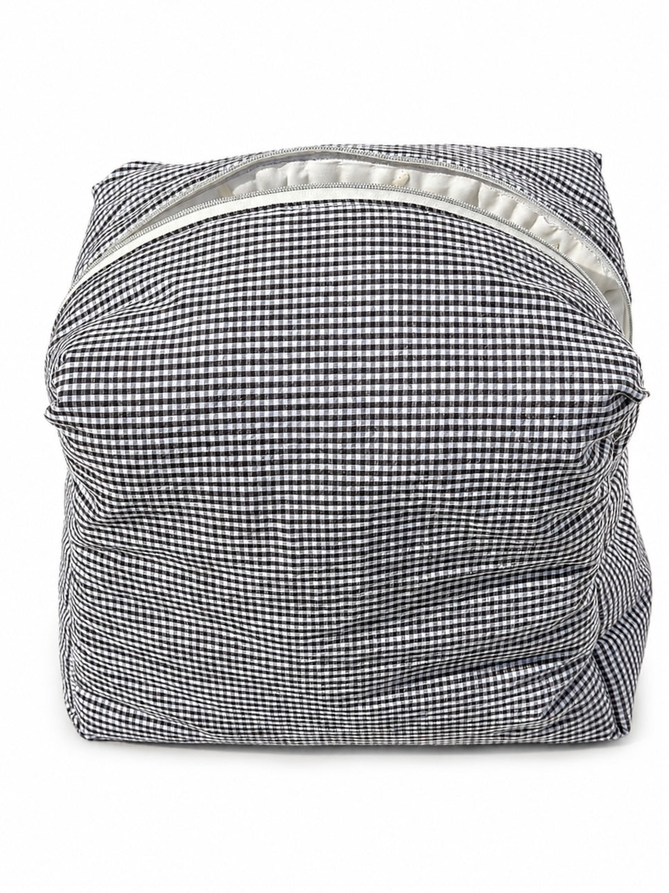 Trousse compatible Dyson Airwrap™ — Modèle Mini Vichy x Blanc Noeuds
