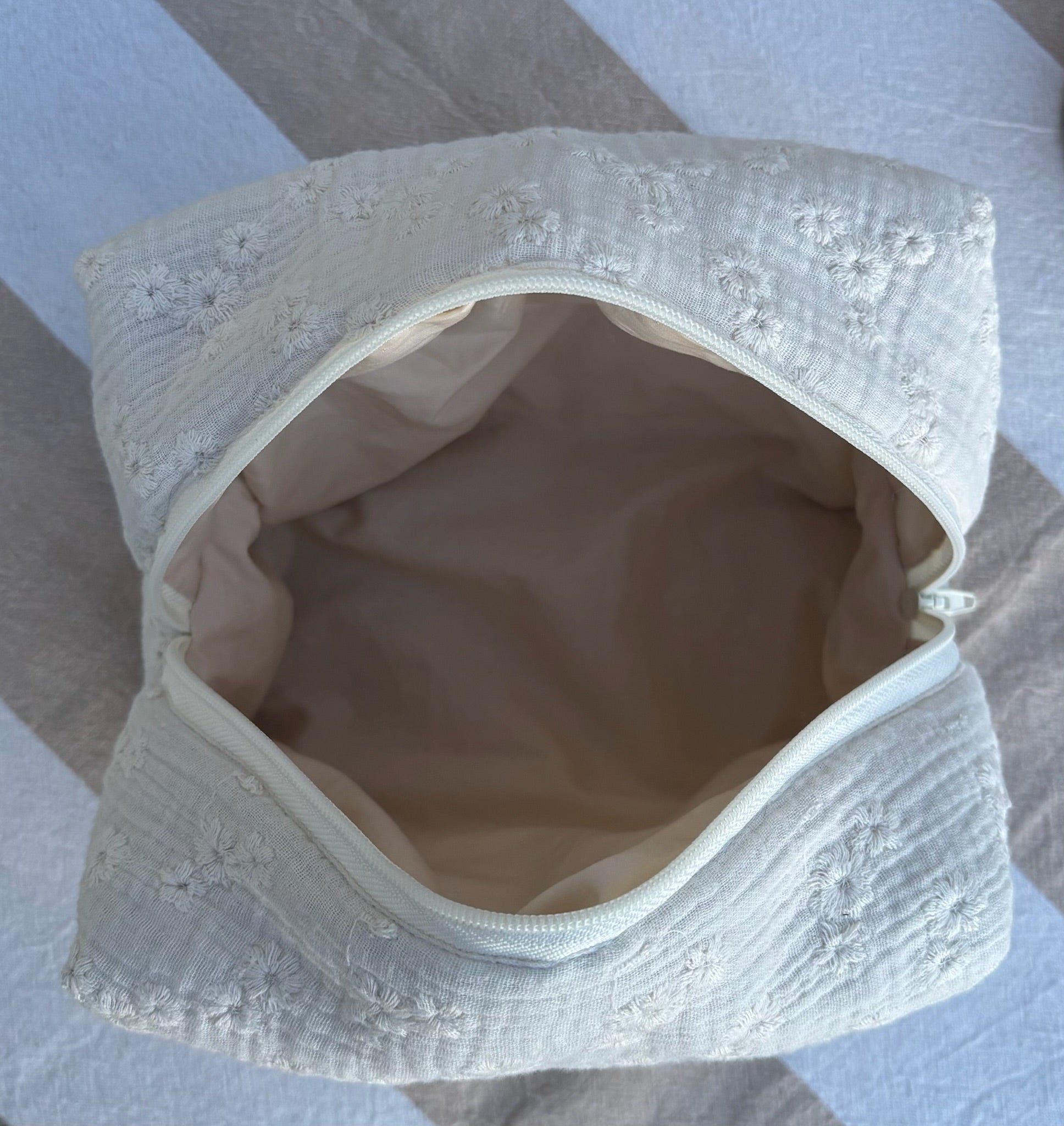 Toiletry bag (M) - Cotton gauze / Flower design