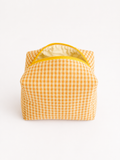 Trousse de toilette (L) - Modèle Vichy Orange/Jaune x Citron