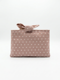 Pochette Protège Livre / Liseuse - Format Poche - Écru x Pois Blanc / Crème