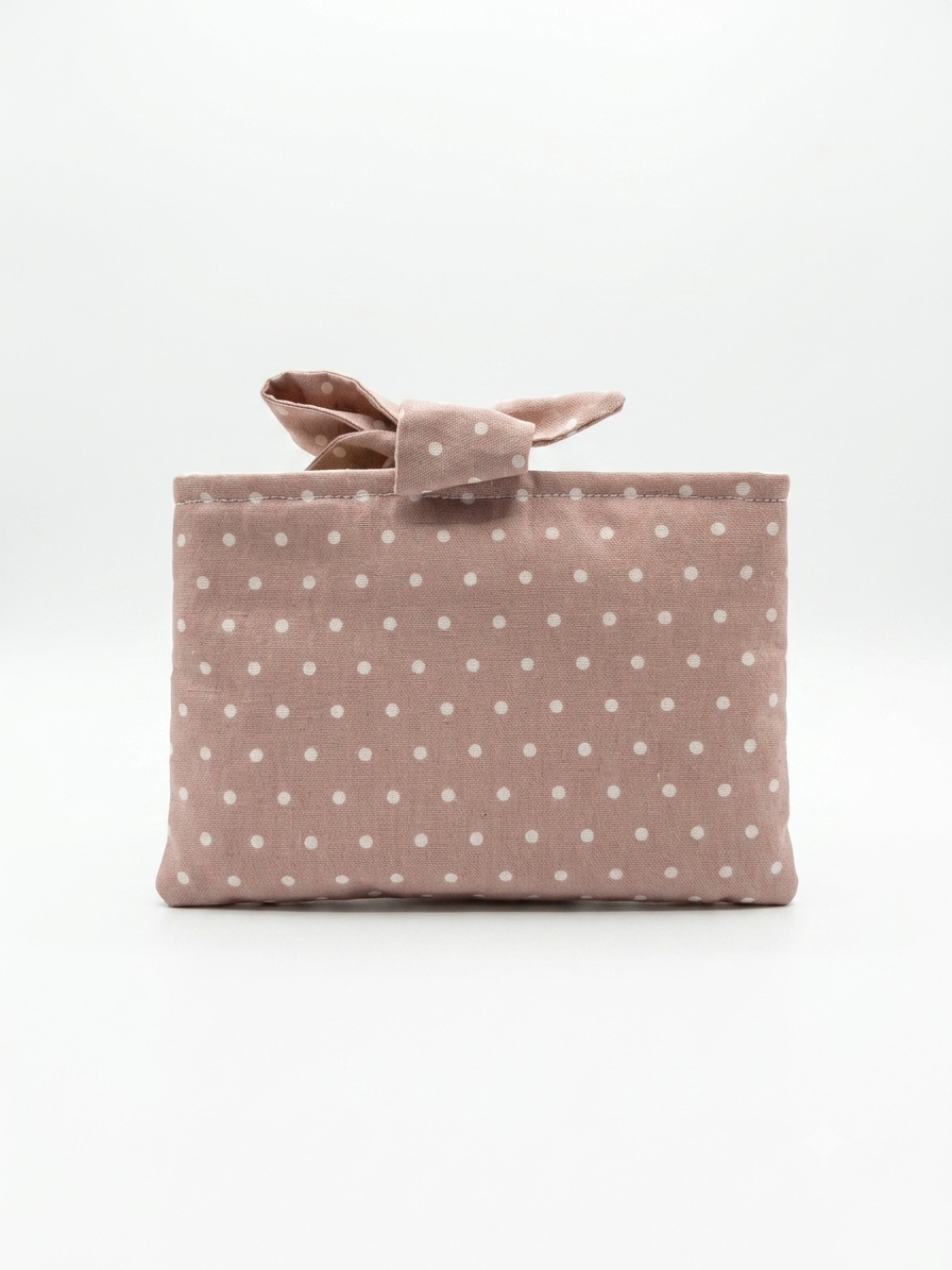 Pochette Protège Livre / Liseuse - Format Poche - Écru x Pois Blanc / Crème