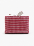 Pochette Protège Livre / Liseuse - Format Broché - Mini Vichy Rouge I Blanc x Fraises