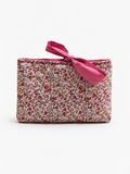Pochette Protège Livre / Liseuse - Format Poche - Floral  x Rose Satinée