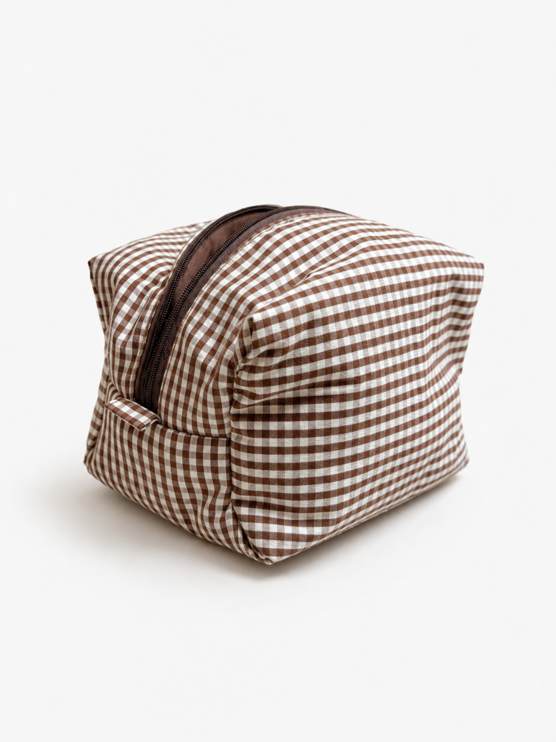 Trousse de maquillage (S) - Modèle Vichy Beige I Marron x Uni Marron