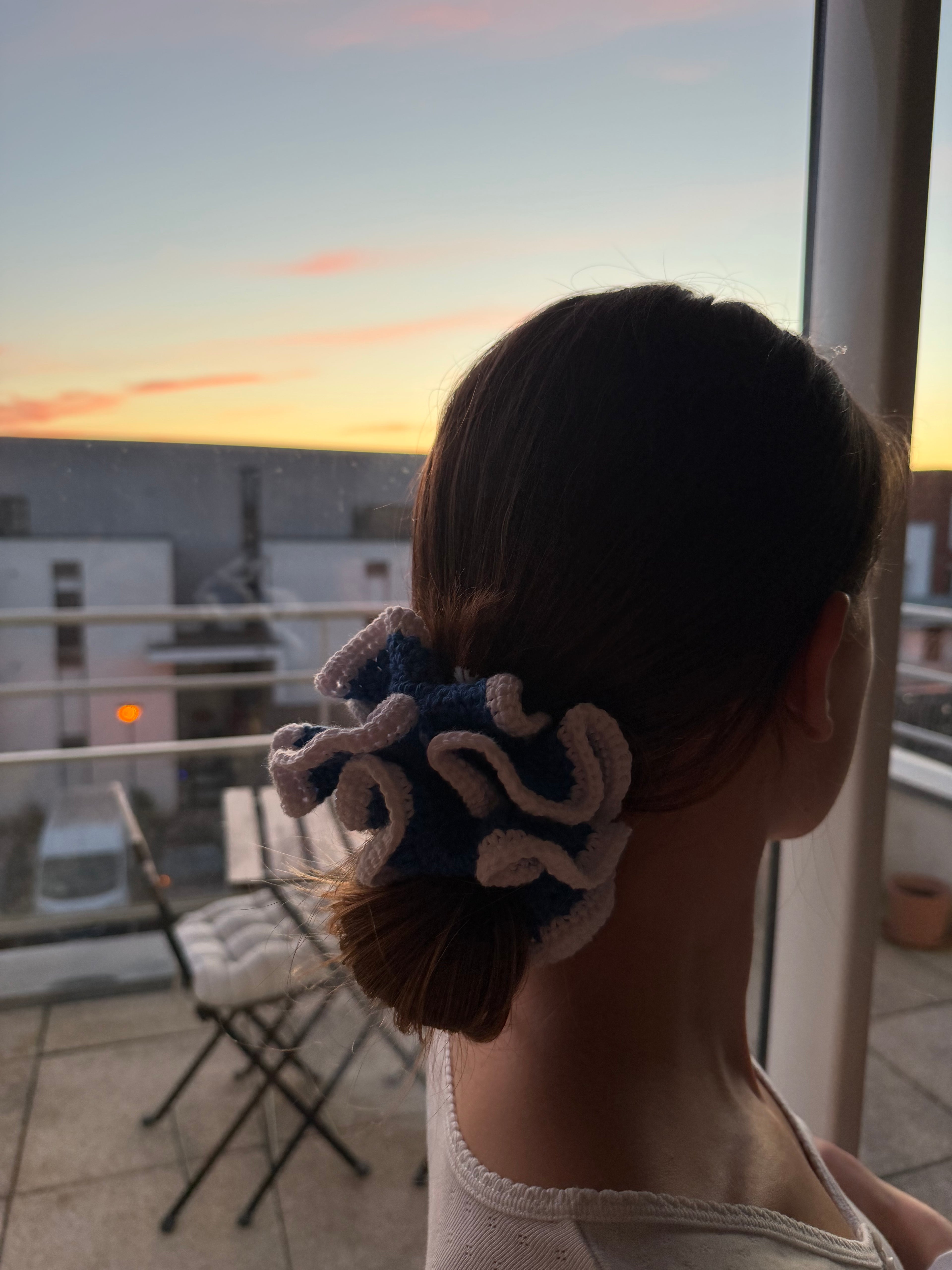 Chouchou XL - Bleu / Blanc