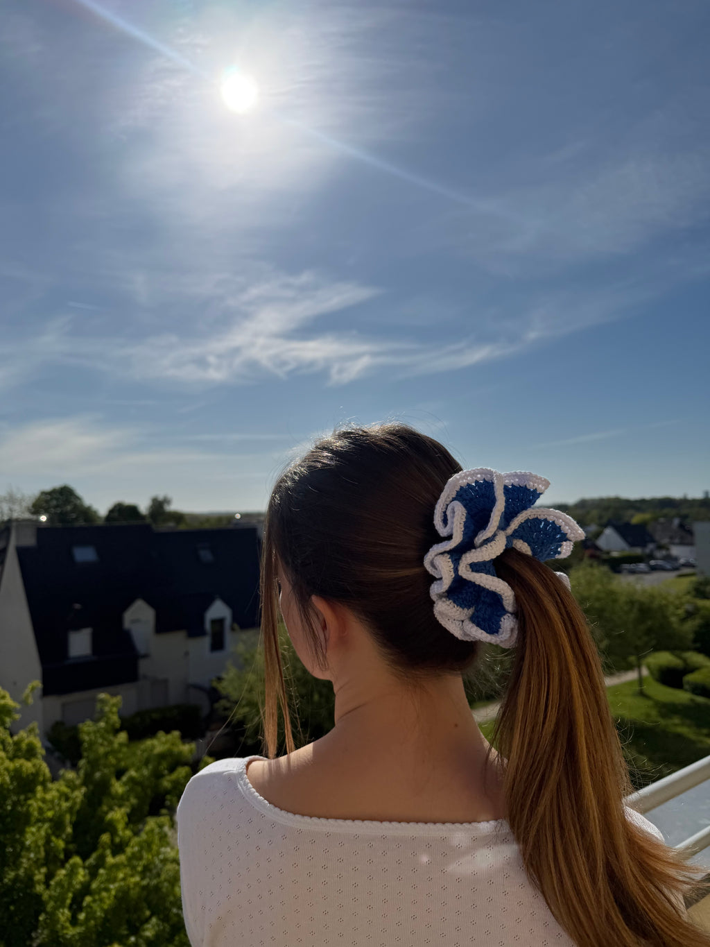 Chouchou XL - Bleu / Blanc