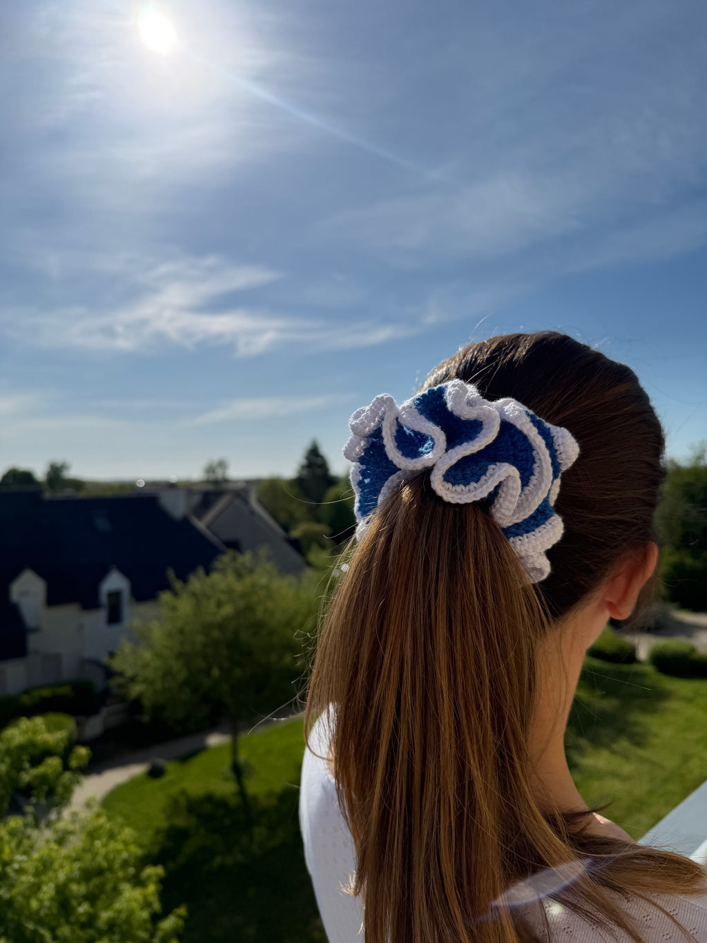 Chouchou XL - Bleu / Blanc