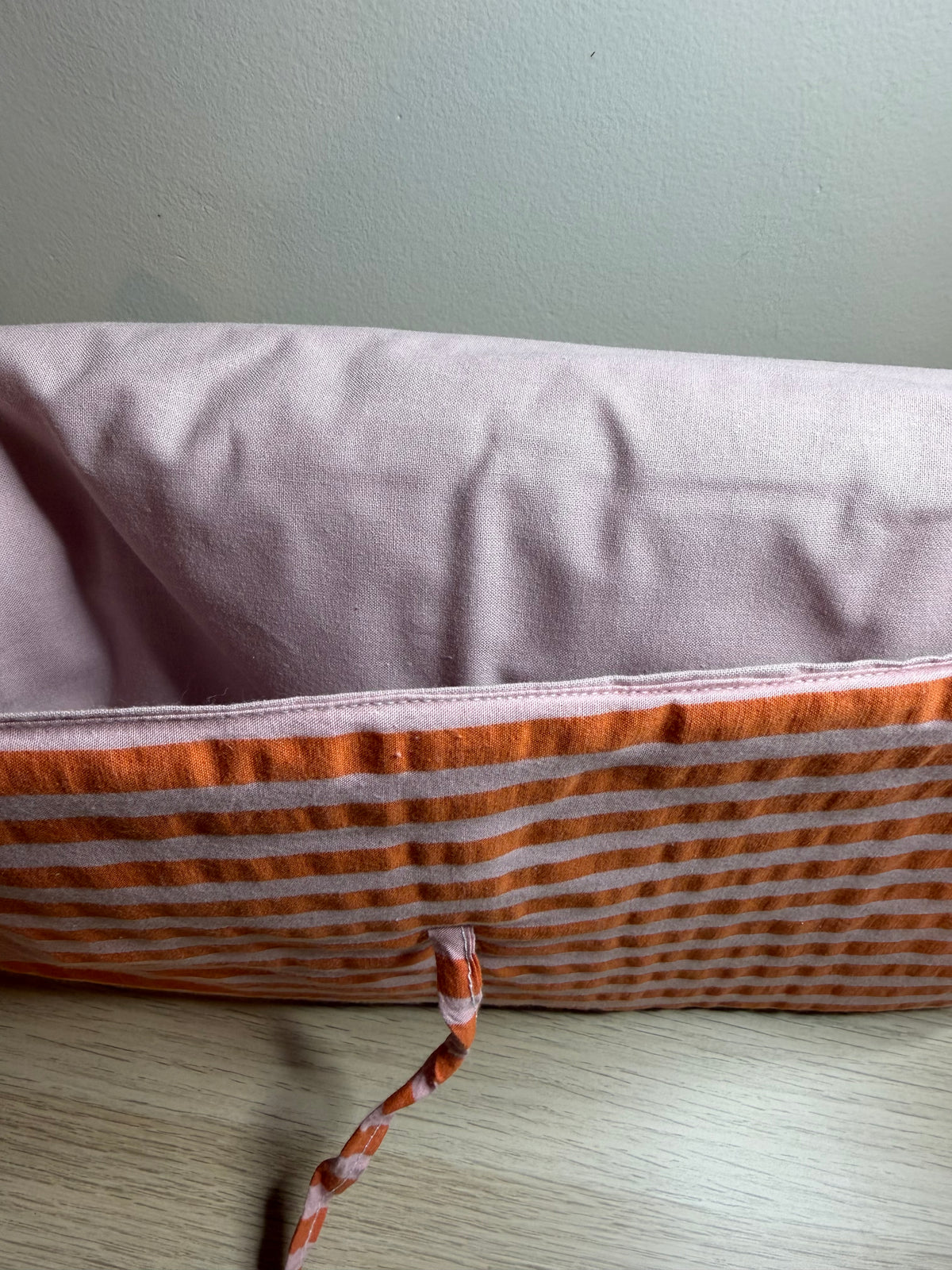 Housse d'ordinateur - Format 15' I 17' - Modèle Rayé Orange I Rose x Uni Rose