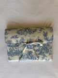 Housse d'ordinateur - Format 13' - Modèle toile de Jouy bleu