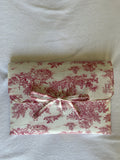 Housse d'ordinateur - Format 13' - Modèle toile de Jouy rose