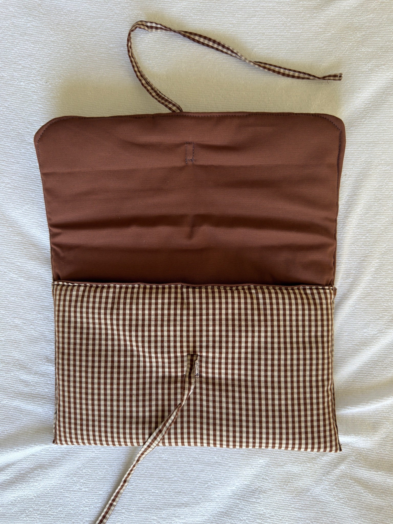 Housse de tablette - Format 11’ - Modèle vichy marron