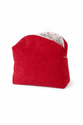 Trousse de toilette (L) - Velours Côtelé Rouge / Motifs Cerises