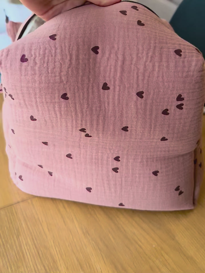 Grande trousse compatible Dyson Airwrap™ — Double Gaze Coton / Coeur